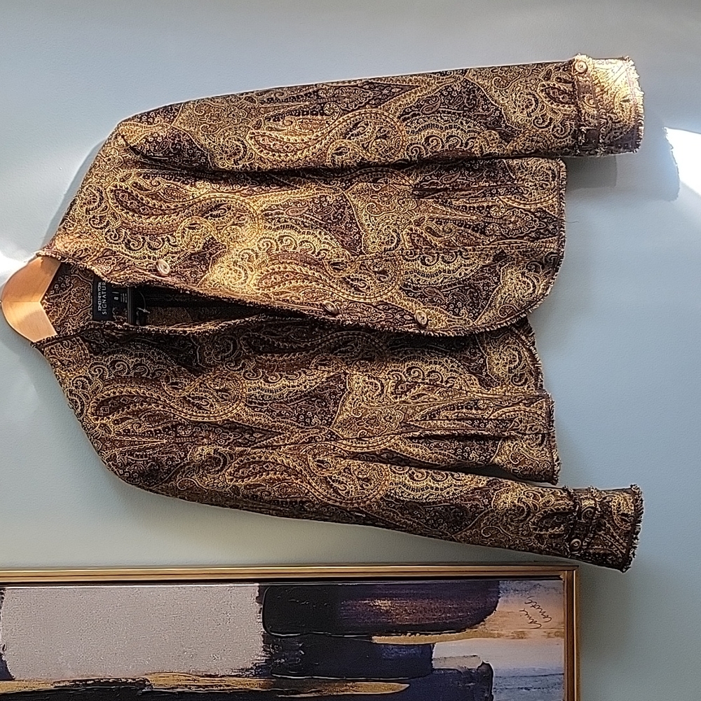 Jones New York Signature Tapestry Jacket Size 8 Blazer Jacket